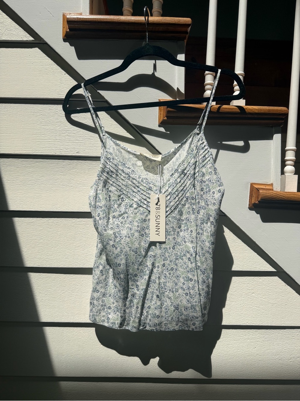 Floral Cami Top in Light Blue